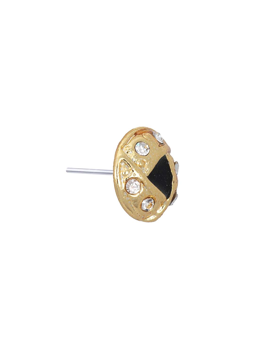 gold metal studs earring - 17595864 - Standard Image - 3