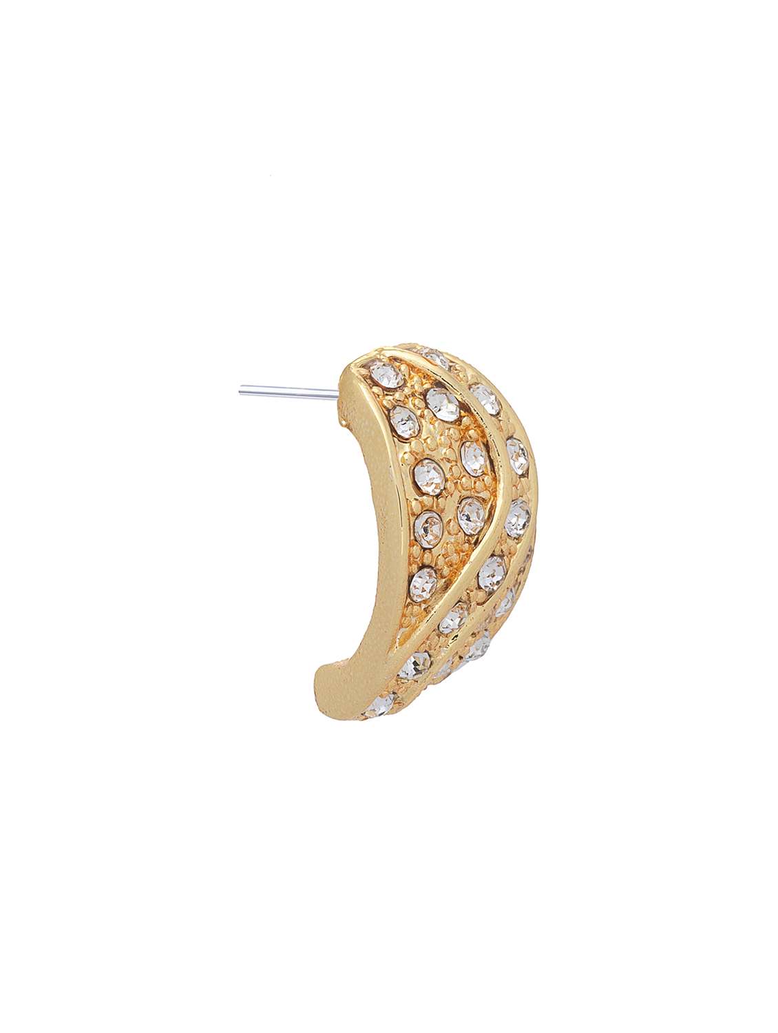 white metal studs earring - 17595874 - Standard Image - 3