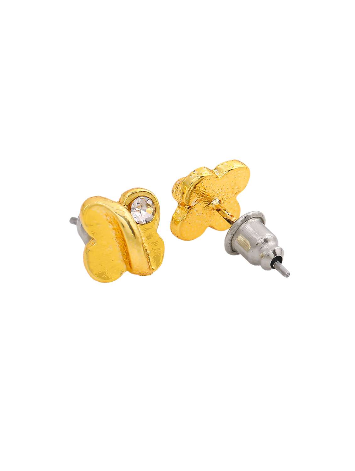 white metal studs earring - 17595895 - Standard Image - 3