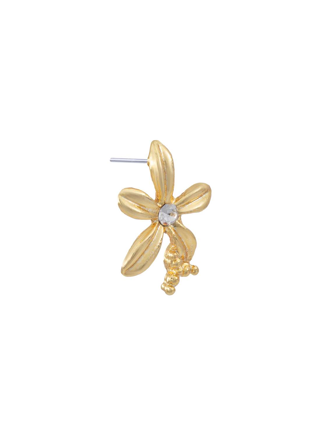white metal studs earring - 17595903 - Standard Image - 3