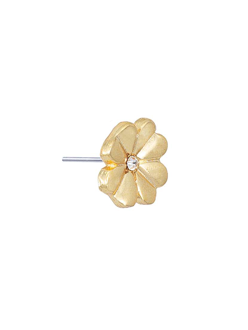white metal studs earring - 17595905 - Standard Image - 3