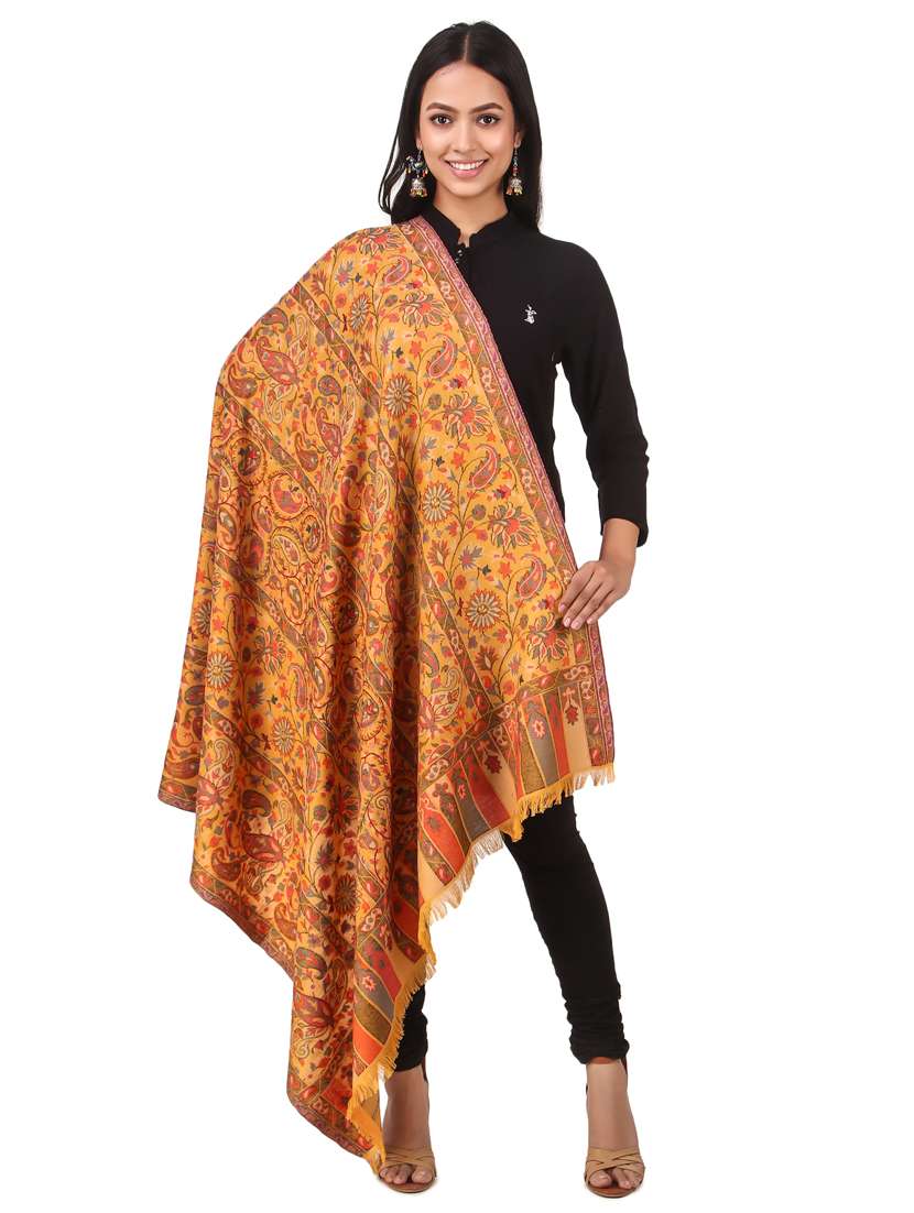 yellow wool shawl - 17596077 -  Zoom Image - 0