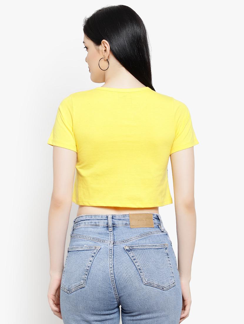 round neck crop top - 17596222 - Standard Image - 3