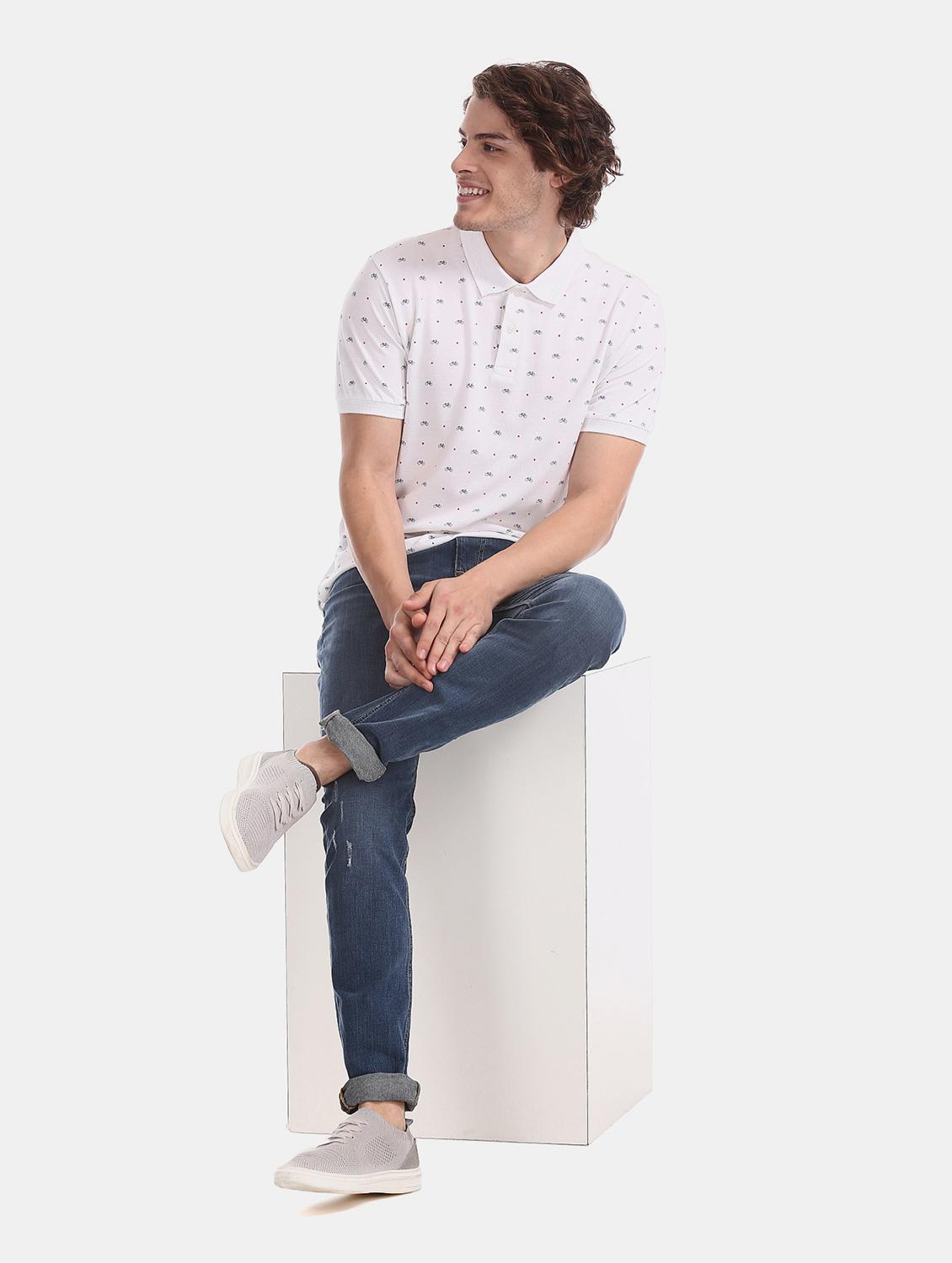 blue stone washed denim jeans - 17597799 - Standard Image - 3