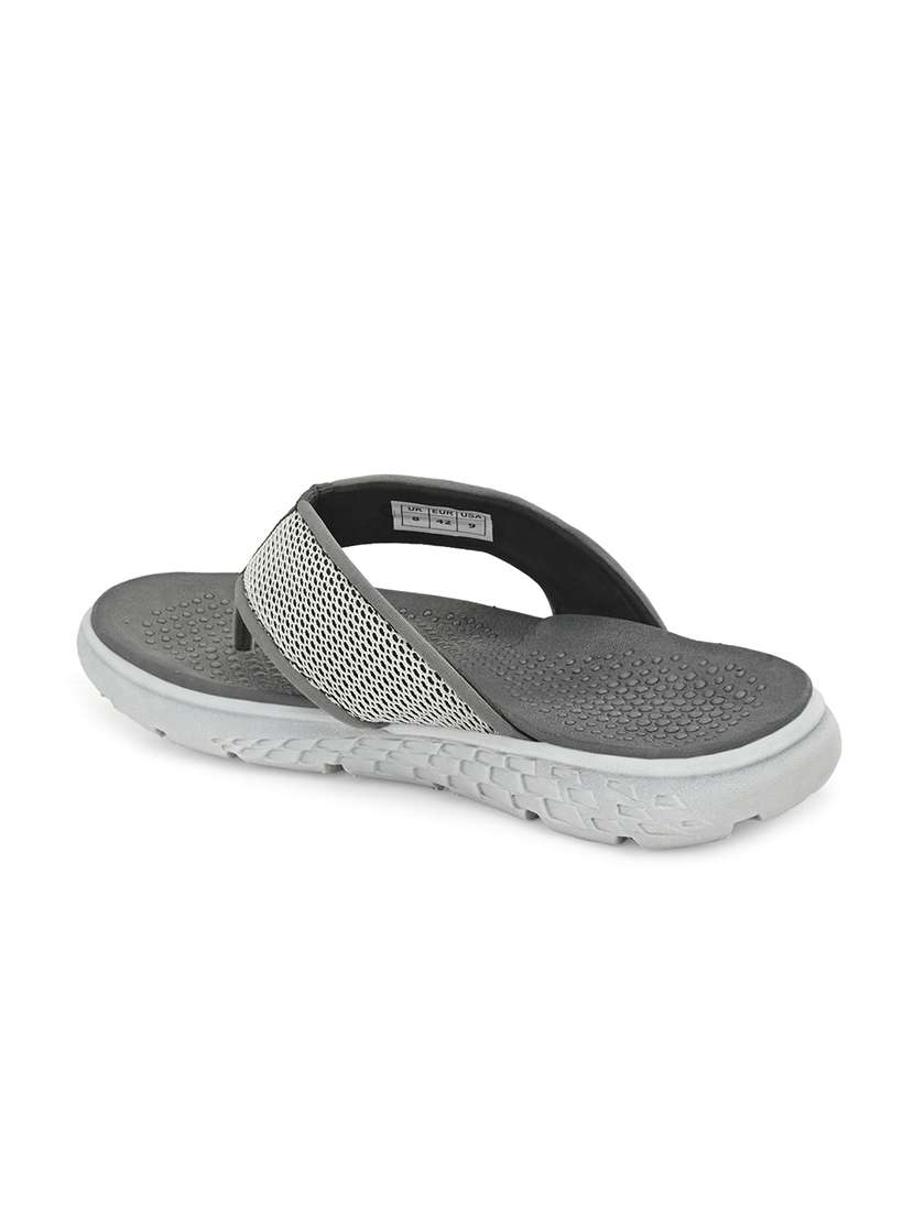 grey fabric slip on slippers - 17599492 -  Standard Image - 3