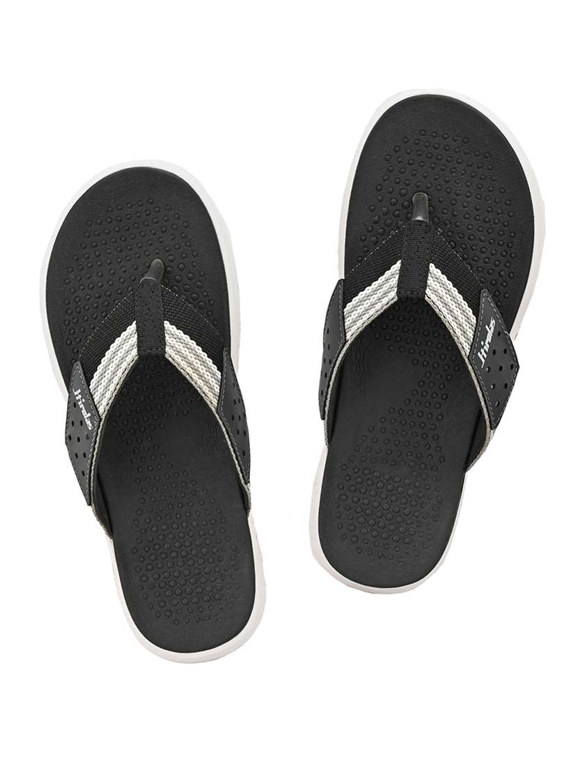 grey fabric slip on slippers