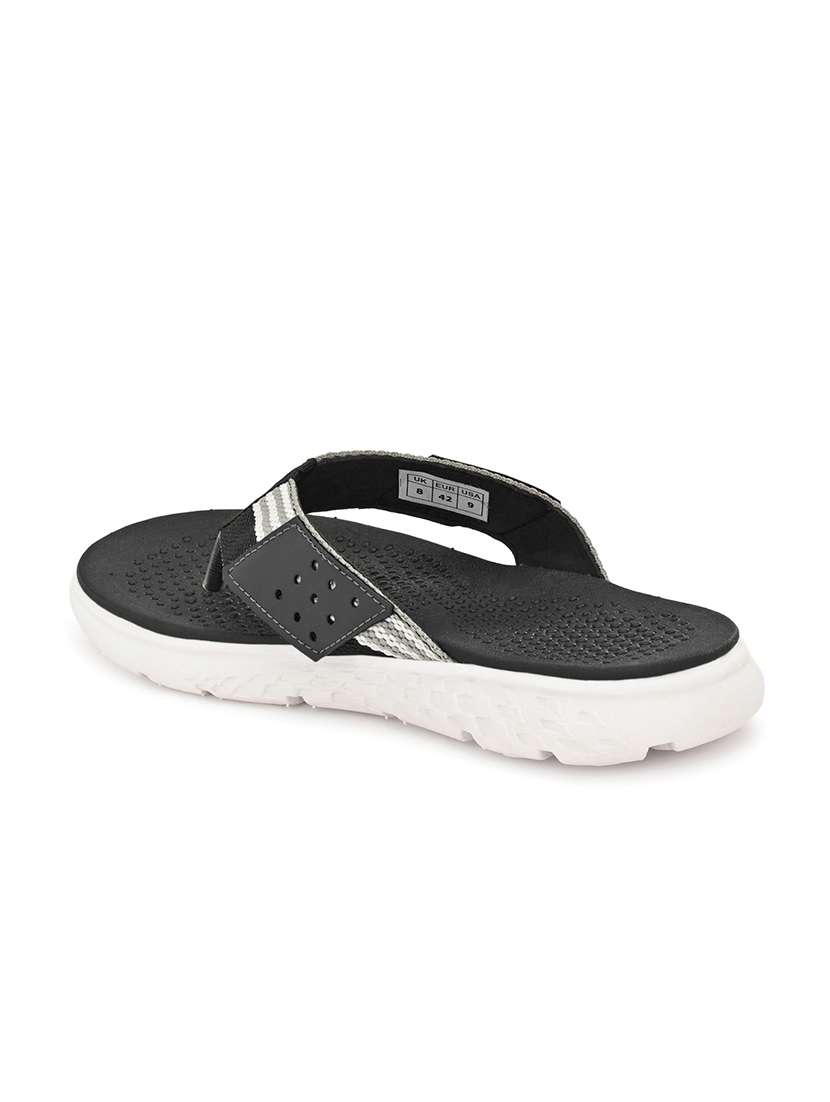 grey fabric slip on slippers - 17599494 -  Standard Image - 3