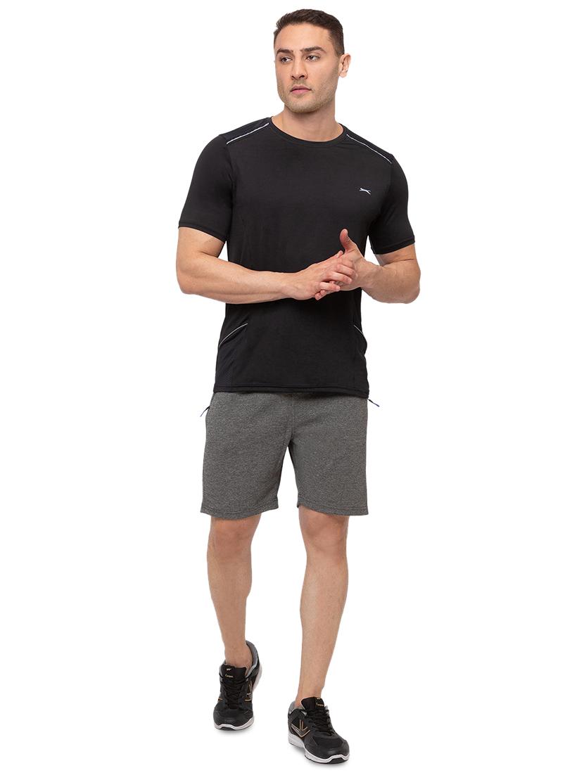 grey solid shorts - 17599528 - Standard Image - 3