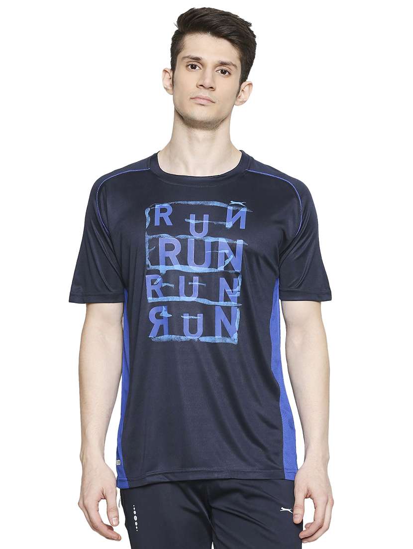 navy blue printed t-shirt - 17599534 - Zoom Image - 0