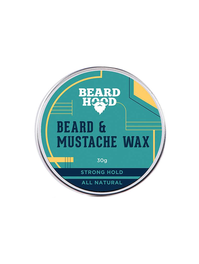 Beardhood All Natural Mustache And Beard Wax For Strong Hold, Natural Musky Scent, 30g