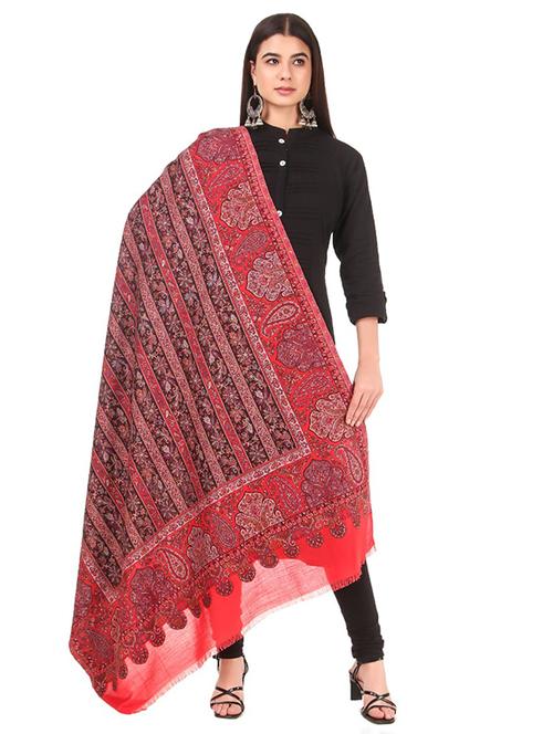 red embroidered stole - 17599935 - Standard Image - 0