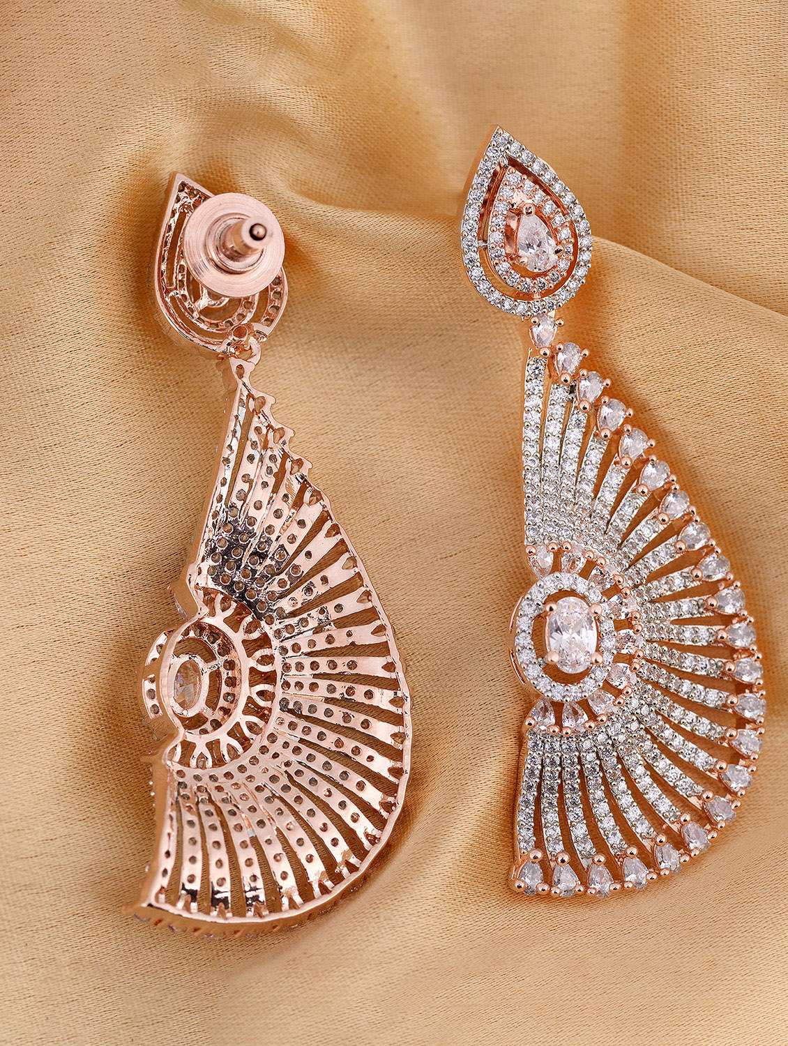 gold brass drop earring