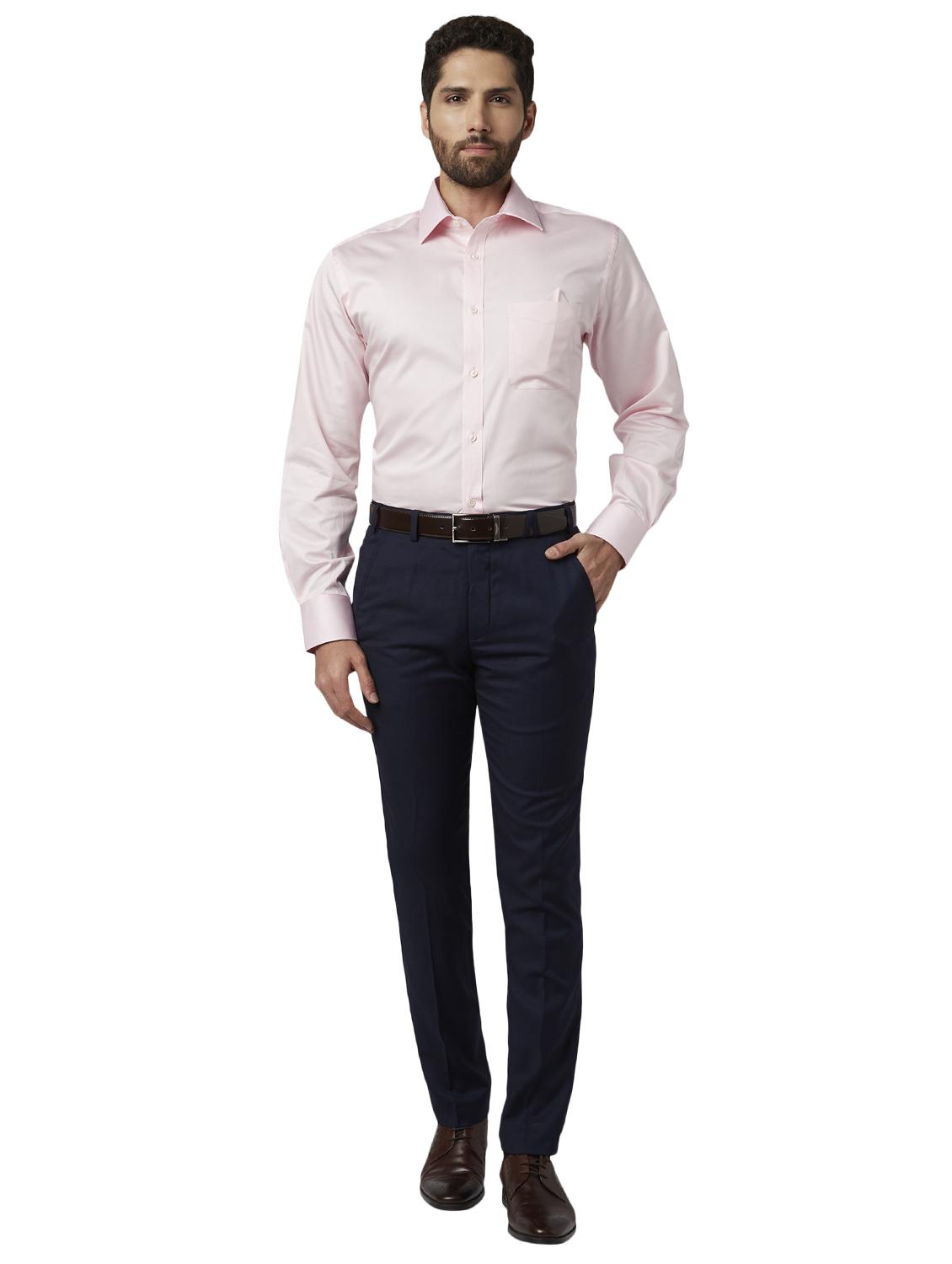 pink solid formal shirt - 17606465 - Standard Image - 3