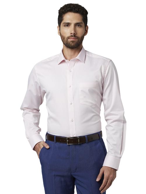 pink solid formal shirt - 17606482 - Standard Image - 0
