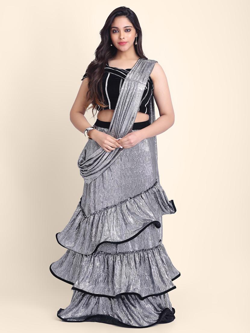 sequined draped saree  - 17607787 -  Zoom Image - 0