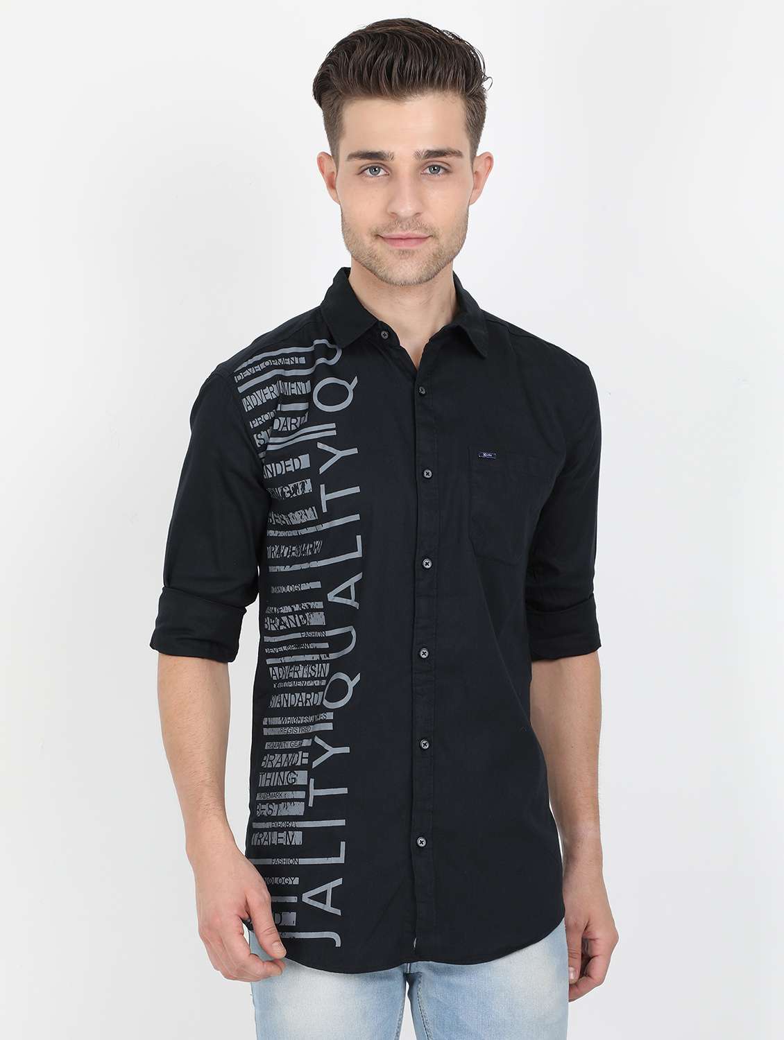 black printed casual shirt - 17610473 - Zoom Image - 0