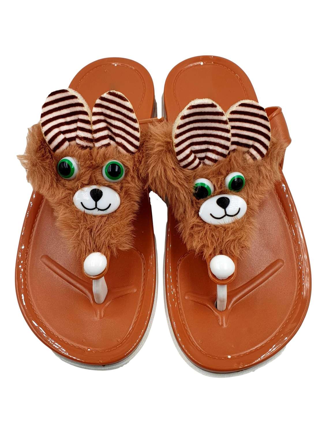 brown toe separator flip flop - 17611082 -  Standard Image - 3