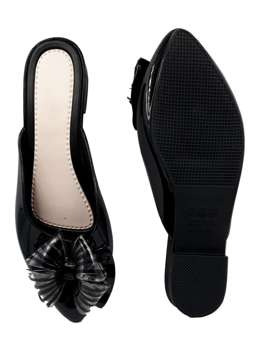 black slip on  ballerina - 17611115 -  Standard Image - 3