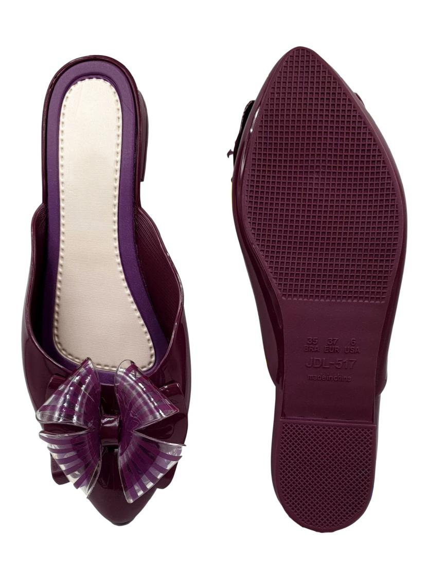 purple slip on ballerina - 17611118 - Standard Image - 3