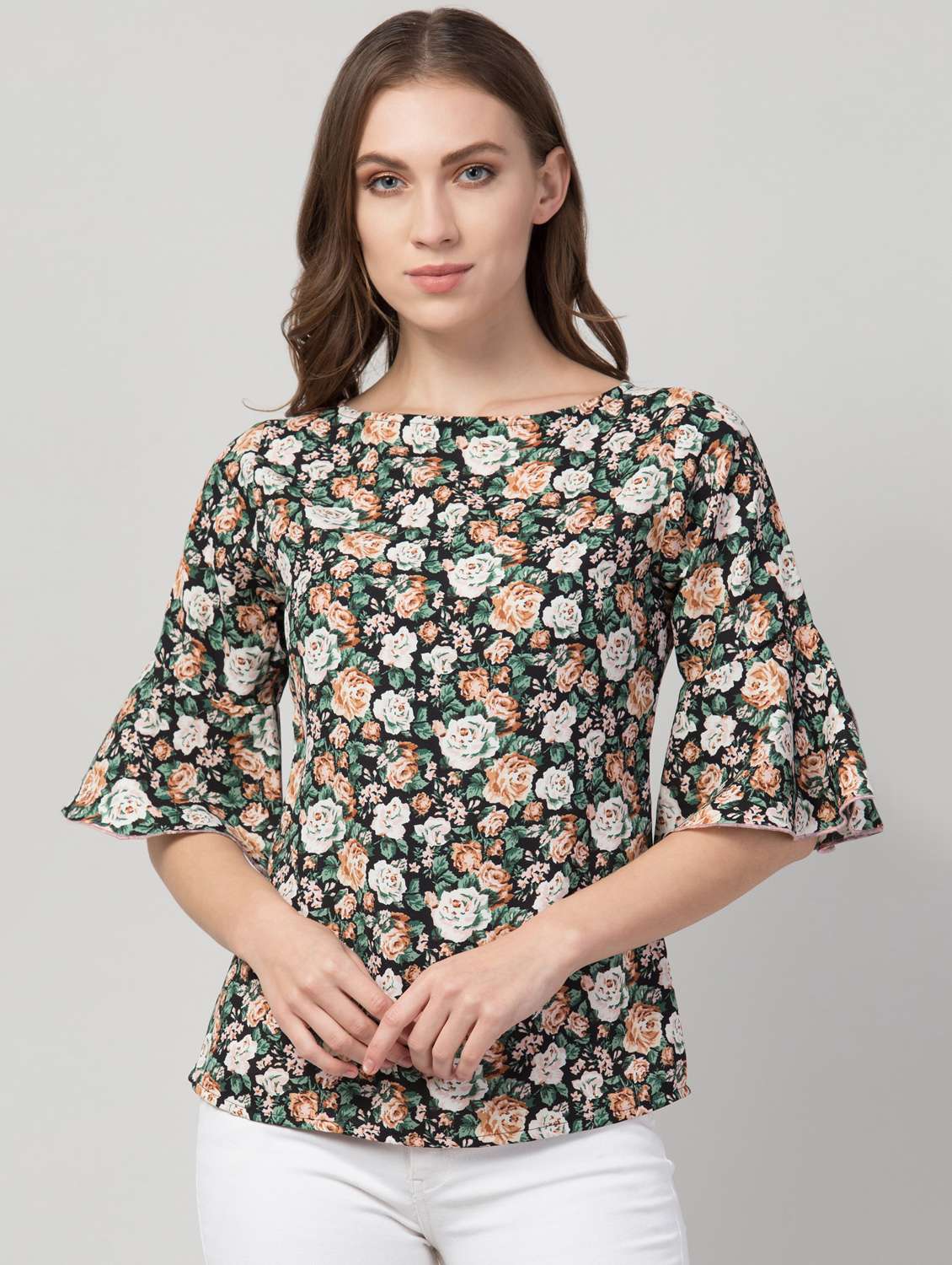 bell sleeved floral top 