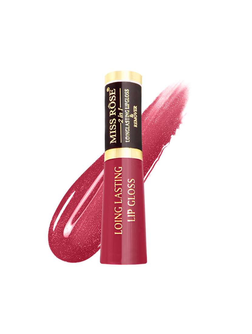miss rose long lasting waterproof 2 in 1 + high shiner smooth lipgloss 7701-229 07