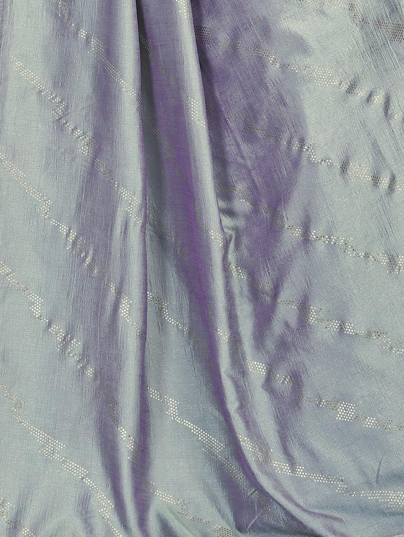 foil printed saree with blouse - 17613533 - Standard Image - 3
