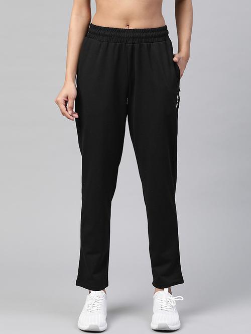 high rise solid track pant - 17613747 - Standard Image - 0