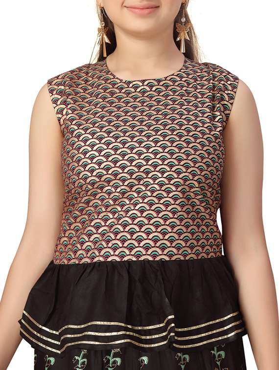 black cotton lehenga choli - 17614367 -  Standard Image - 3