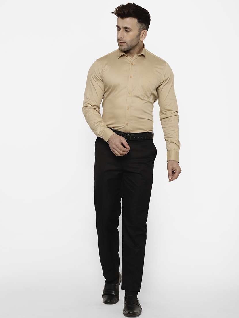 mens solids formal shirt - 17614783 - Standard Image - 3