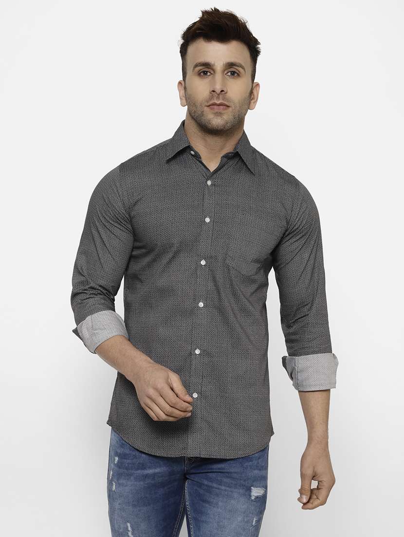 mens printed casual shirt