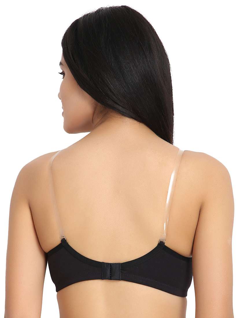 black cotton blend tshirt bra - 17614839 -  Standard Image - 3