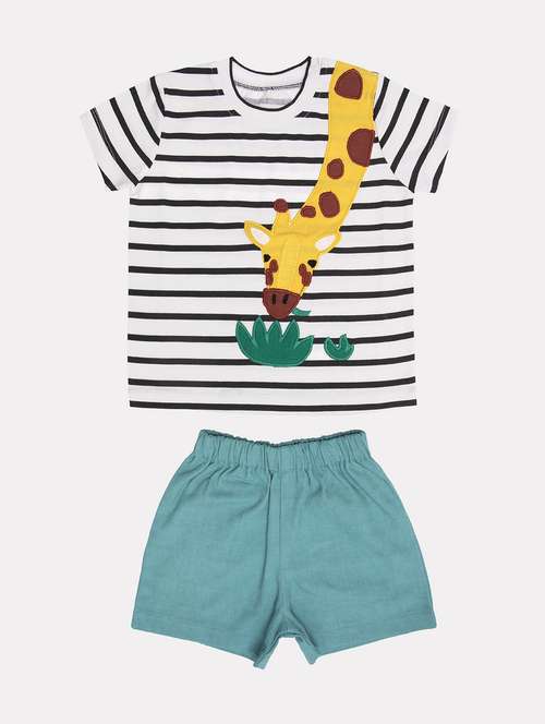 multi colored striped shorts set - 17615127 - Standard Image - 0