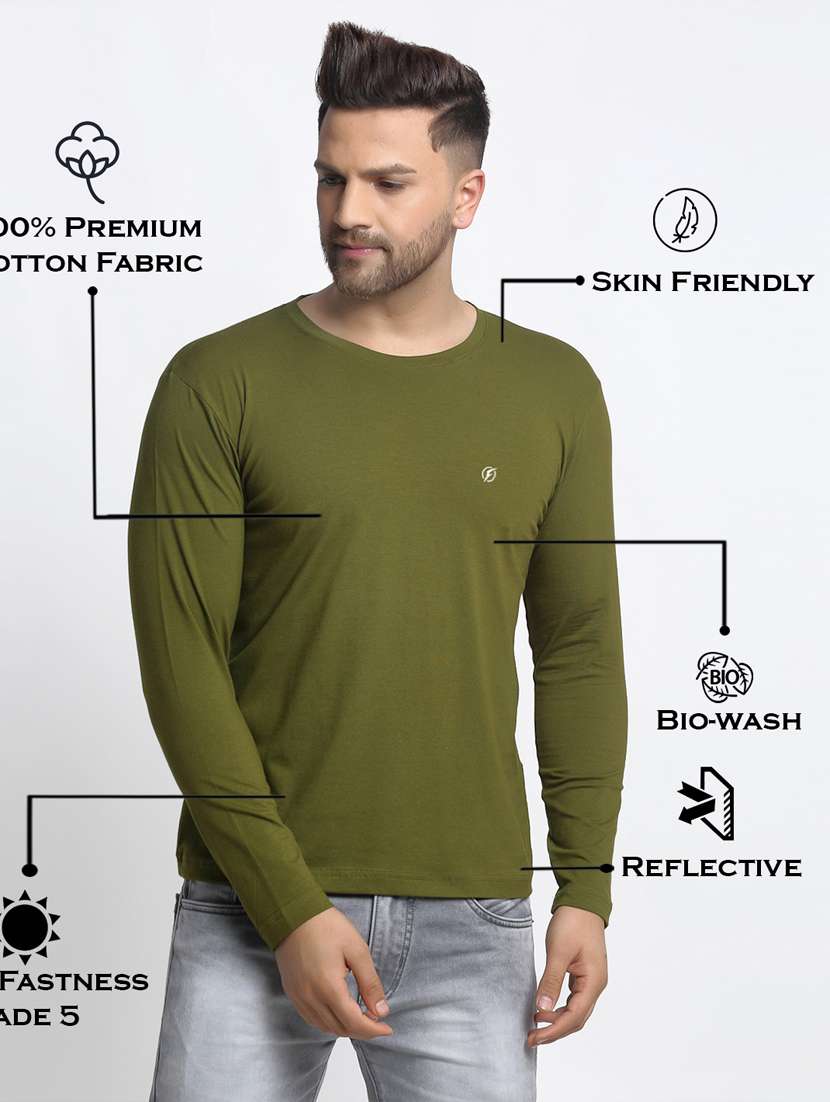 men solid long sleeve t-shirt - 17615137 -  Standard Image - 3