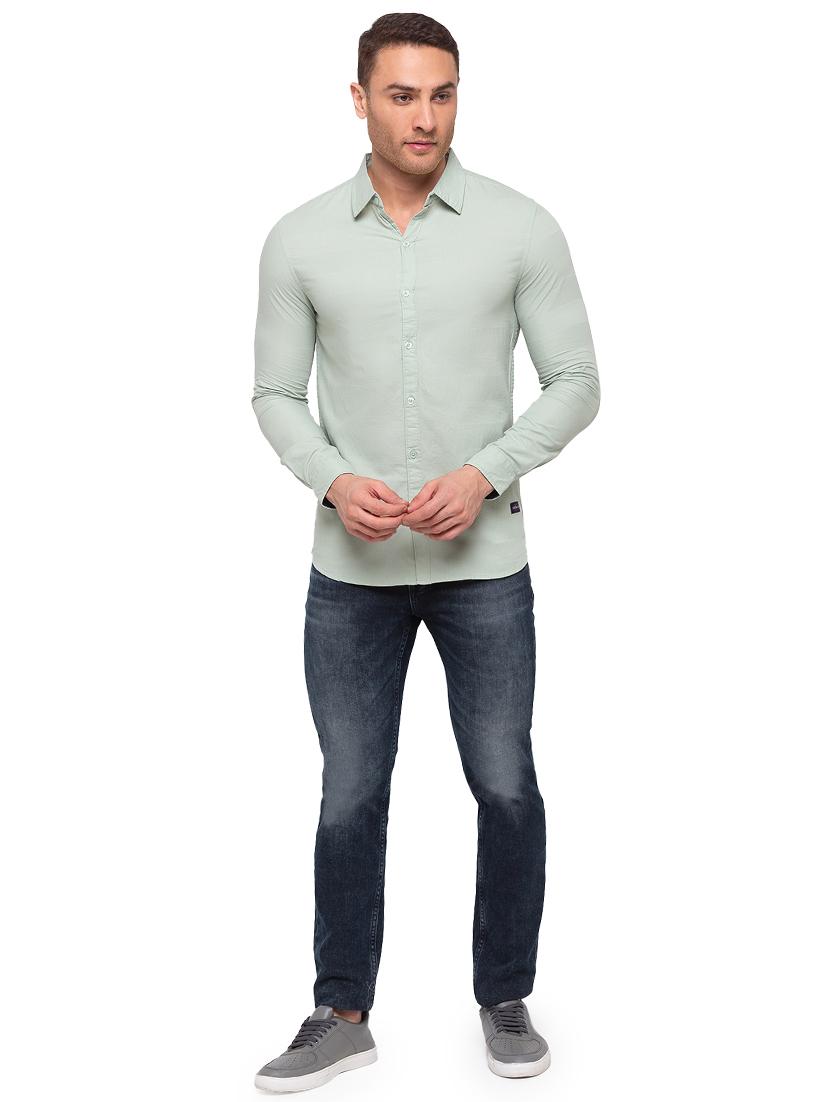 mens solid casual shirt - 17615478 - Standard Image - 3