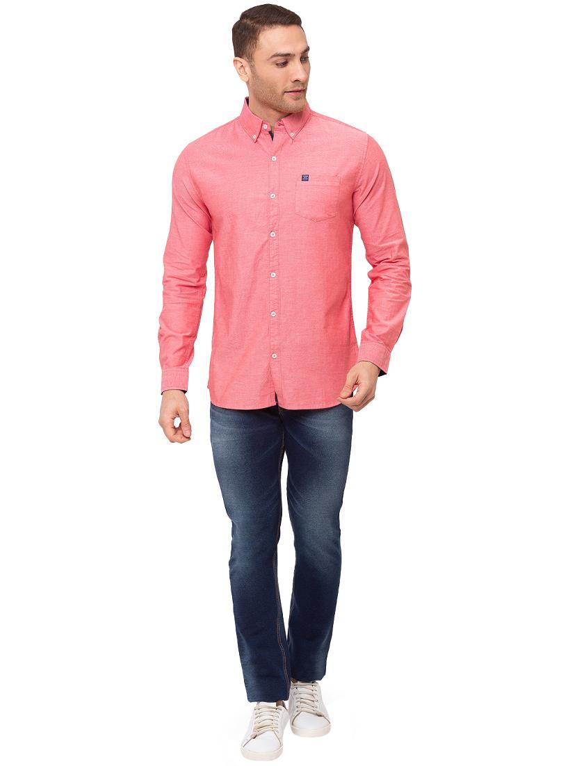 pink solid casual shirt - 17615487 -  Standard Image - 3