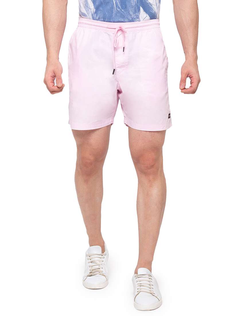 pink solid shorts - 17615510 -  Zoom Image - 0