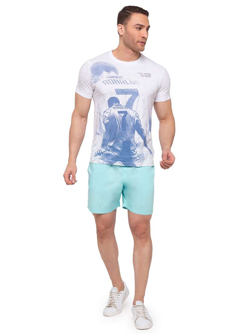 blue solid shorts - 17615511 -  Standard Image - 3