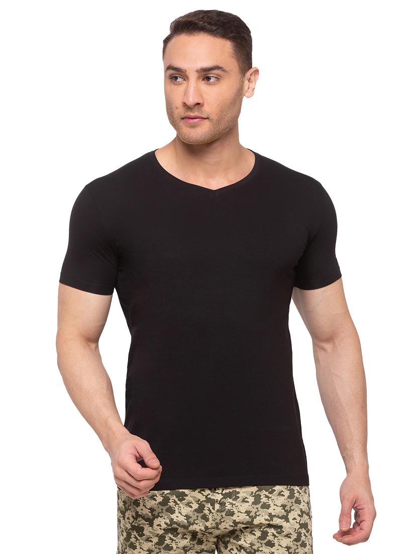 black solid t-shirt - 17615523 -  Zoom Image - 0