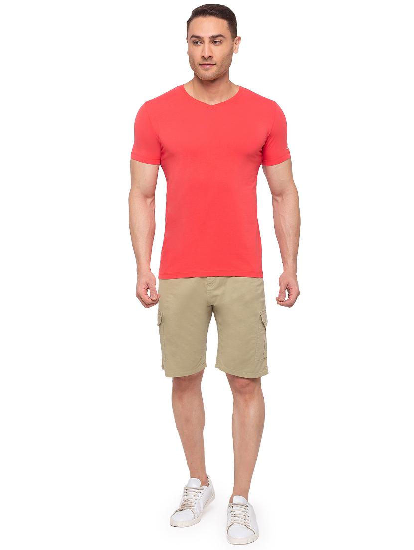 coral solid t-shirt - 17615524 - Standard Image - 3