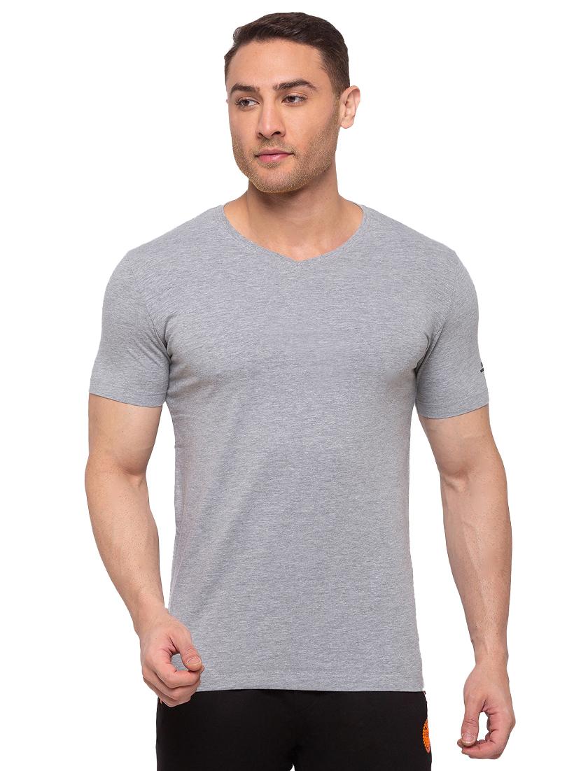grey solid t-shirt - 17615525 - Zoom Image - 0