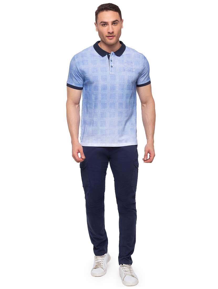 blue checkered polo,t-shirt - 17615538 -  Standard Image - 3