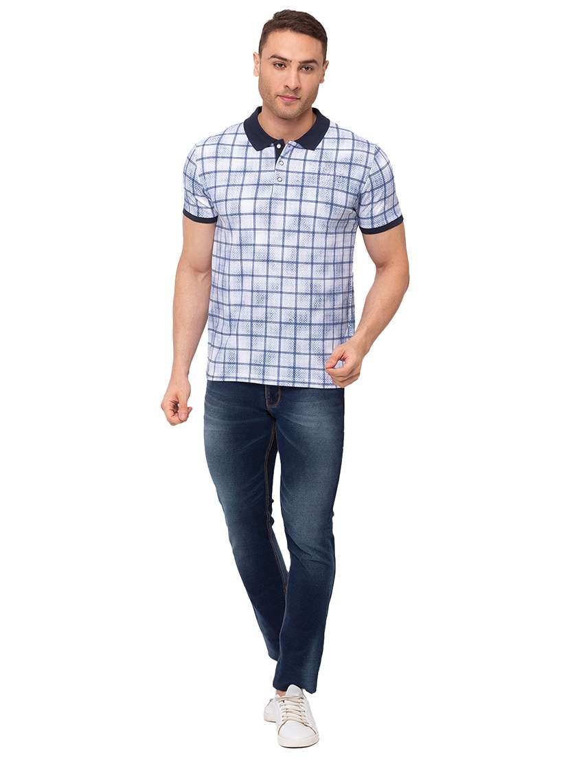 white checkered polo t-shirt - 17615557 -  Standard Image - 3