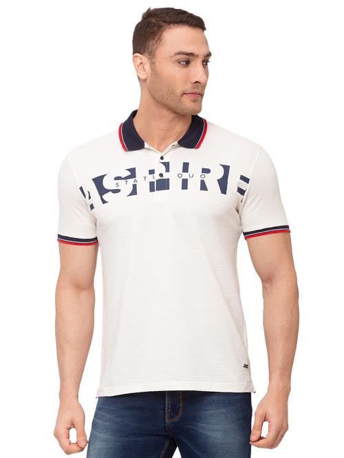 off white printed polo t-shirt - 17615561 - Standard Image - 0