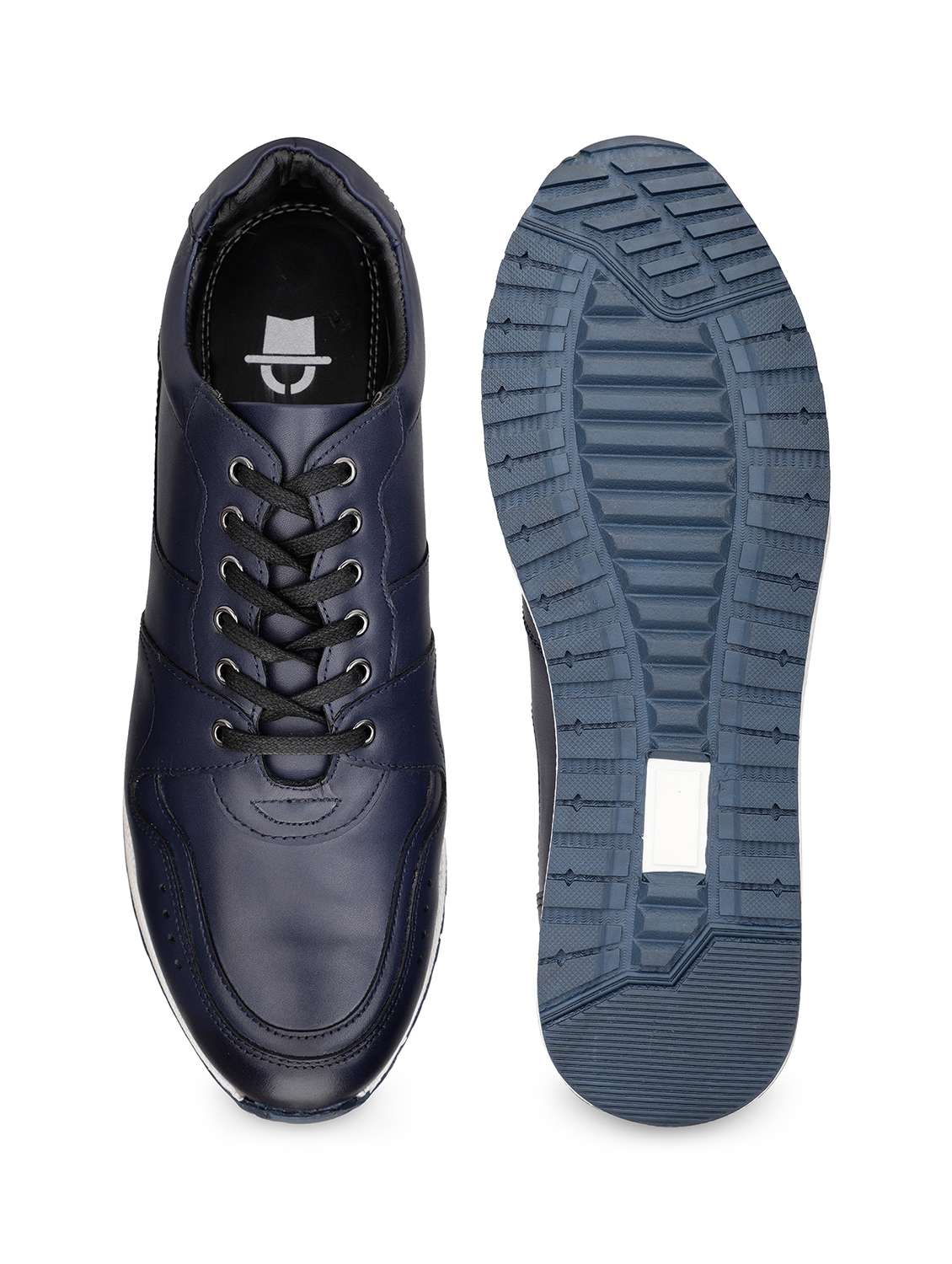 men navy blue lace up sneaker - 17616004 -  Standard Image - 3