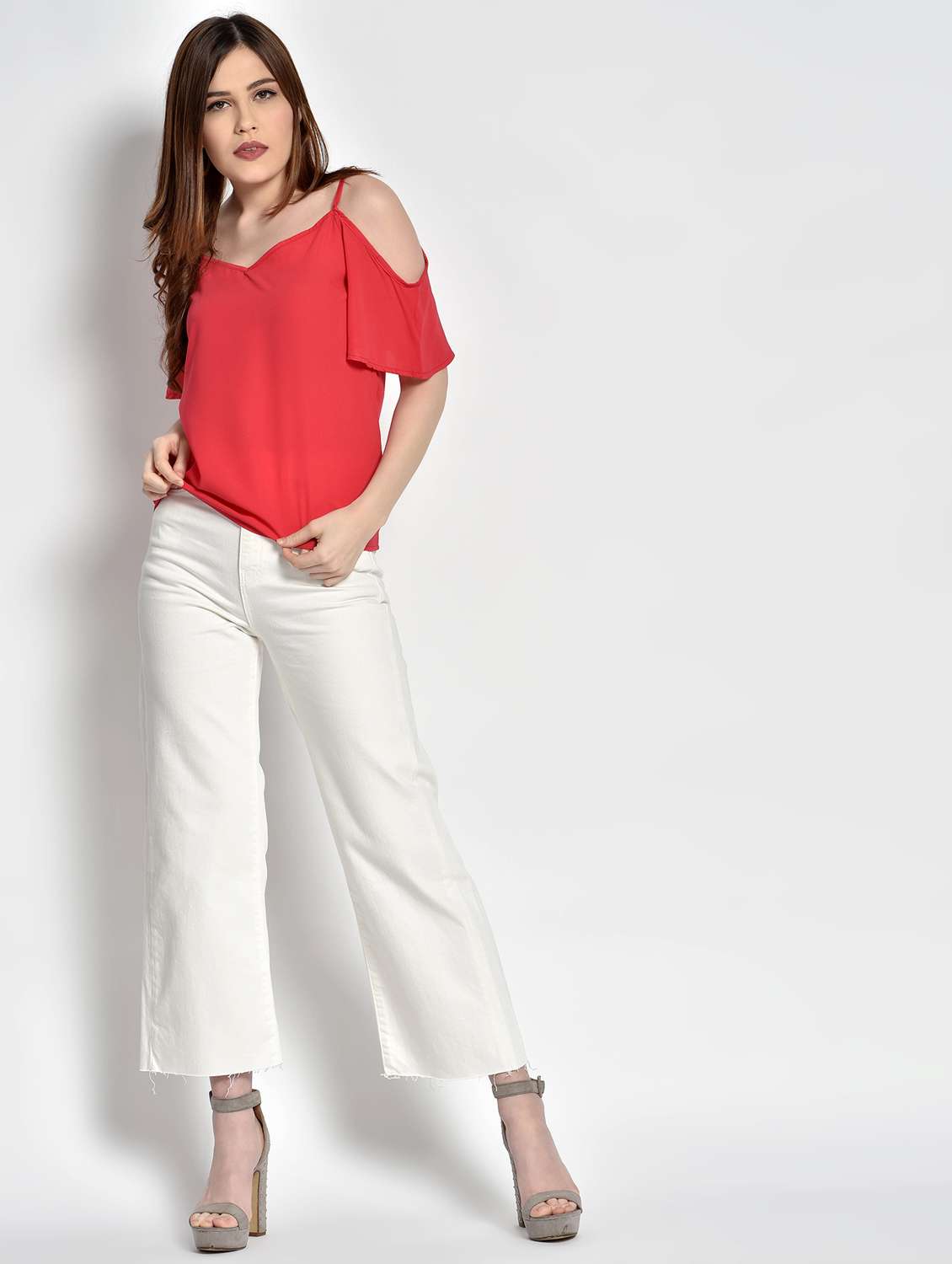 women's straight sweetheart neck top - 17619887 -  Standard Image - 3