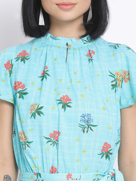 tie front a-line dress - 17620619 - Standard Image - 3