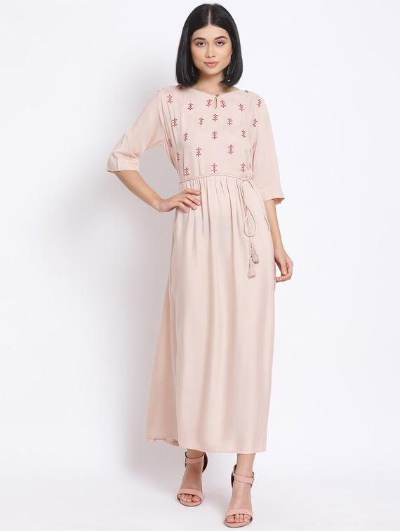tie front maxi dress - 17620627 - Zoom Image - 0
