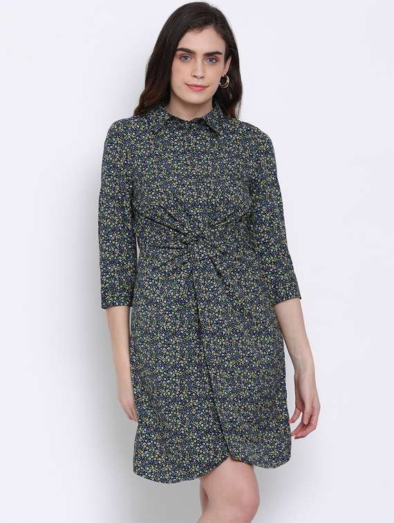 women's shirt micro print dress - 17620636 - Zoom Image - 0