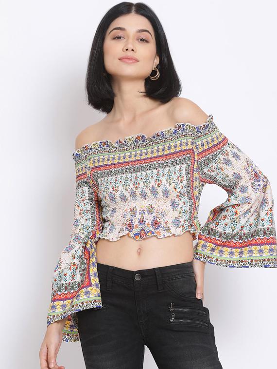 women's crop off shoulder top - 17620651 - Zoom Image - 0