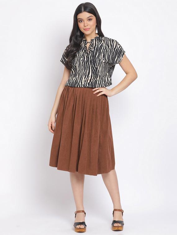 tie up neck animal top - 17620659 - Standard Image - 3